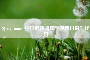 德宏中国消防救援学院四川招生代码