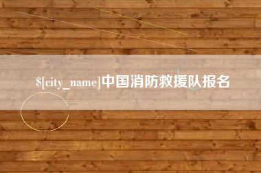德宏中国消防救援队报名