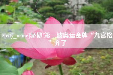 德宏骄傲!第一波奥运金牌“九宫格”齐了