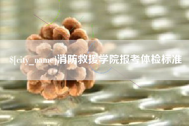 德宏消防救援学院报考体检标准