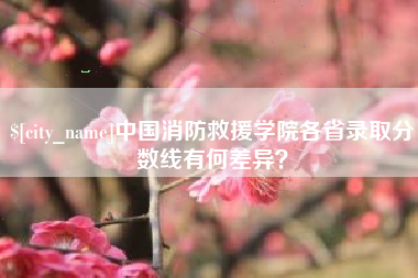 德宏中国消防救援学院各省录取分数线有何差异？