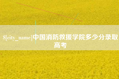 德宏中国消防救援学院多少分录取高考