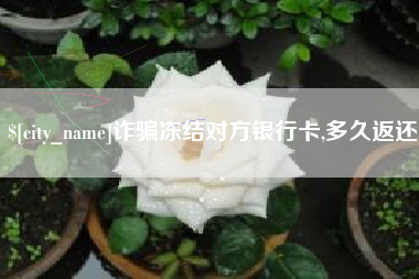 德宏诈骗冻结对方银行卡,多久返还