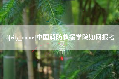 德宏中国消防救援学院如何报考