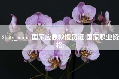 德宏国家应急救援员证(国家职业资格)