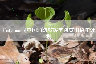 德宏中国消防救援学院安徽招生计划