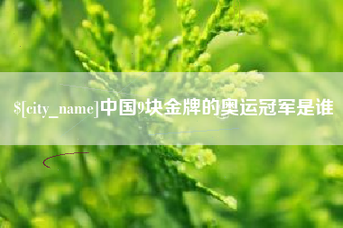 德宏中国9块金牌的奥运冠军是谁