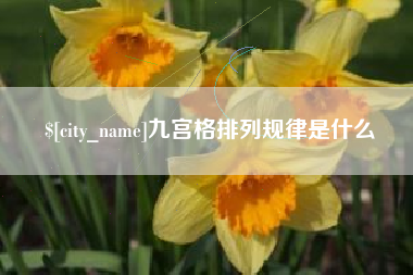 德宏九宫格排列规律是什么