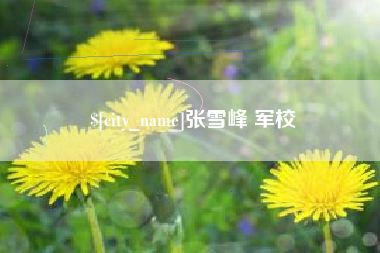 德宏张雪峰 军校