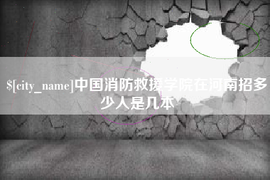 德宏中国消防救援学院在河南招多少人是几本