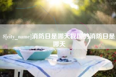 德宏消防日是哪天我国的消防日是哪天