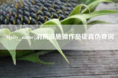 德宏消防设施操作员证真伪查询