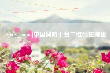 德宏中国消防平台二维码在哪里