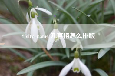 德宏九宫格怎么排版