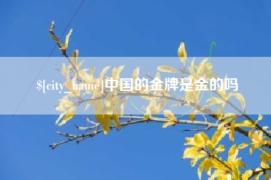 德宏中国的金牌是金的吗