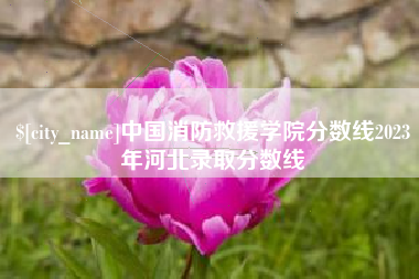 德宏中国消防救援学院分数线2023年河北录取分数线