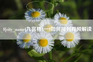 德宏九宫格1一9如何排列视频解读