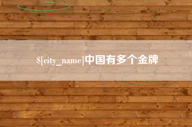 德宏中国有多个金牌