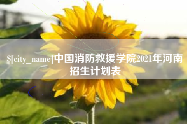 德宏中国消防救援学院2021年河南招生计划表