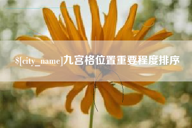 德宏九宫格位置重要程度排序