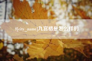 德宏九宫格是怎么样的