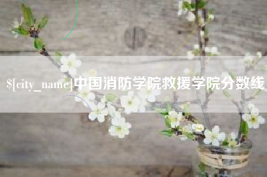 德宏中国消防学院救援学院分数线