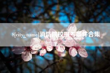 德宏消防院校报考条件合集