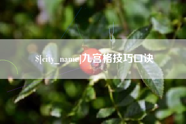 德宏九宫格技巧口诀